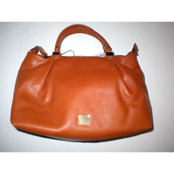 Authentic Kooba Leather Handbag Bag Brown Logo New NWT Satchel Womens Bag Strap - Picture 8 of 9